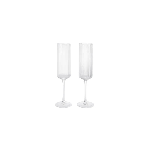 Ripple Champagne Flutes: Set of 2