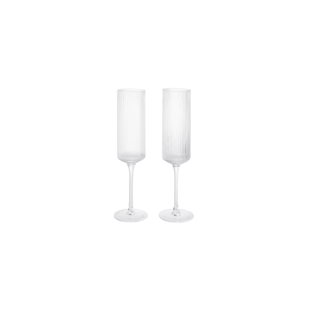 Ripple Champagne Flutes: Set of 2