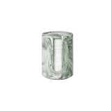 Mist Cotton Pad Holder: Emerald Off-white