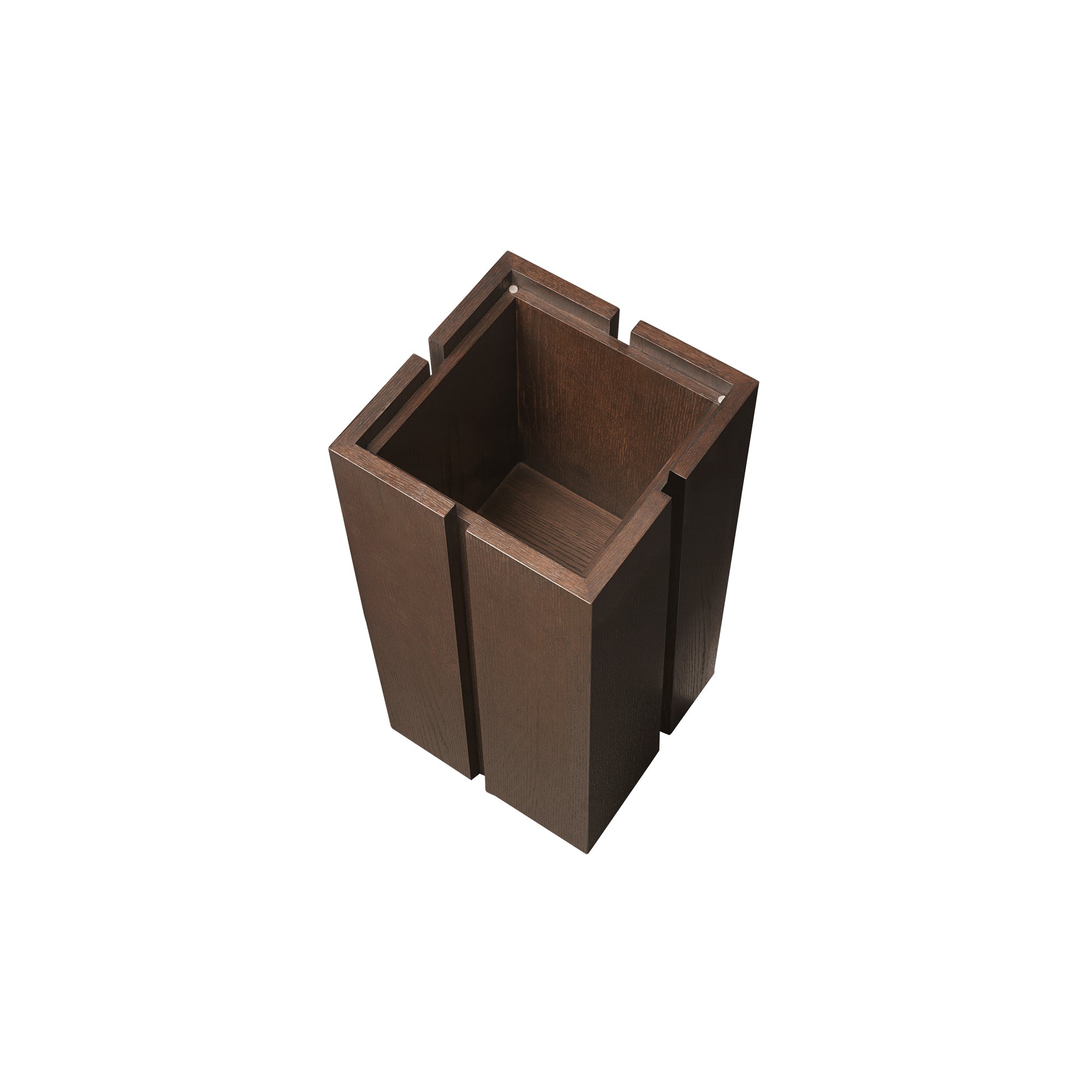 Parcel Pedestal: Low + Dark Stained Oak