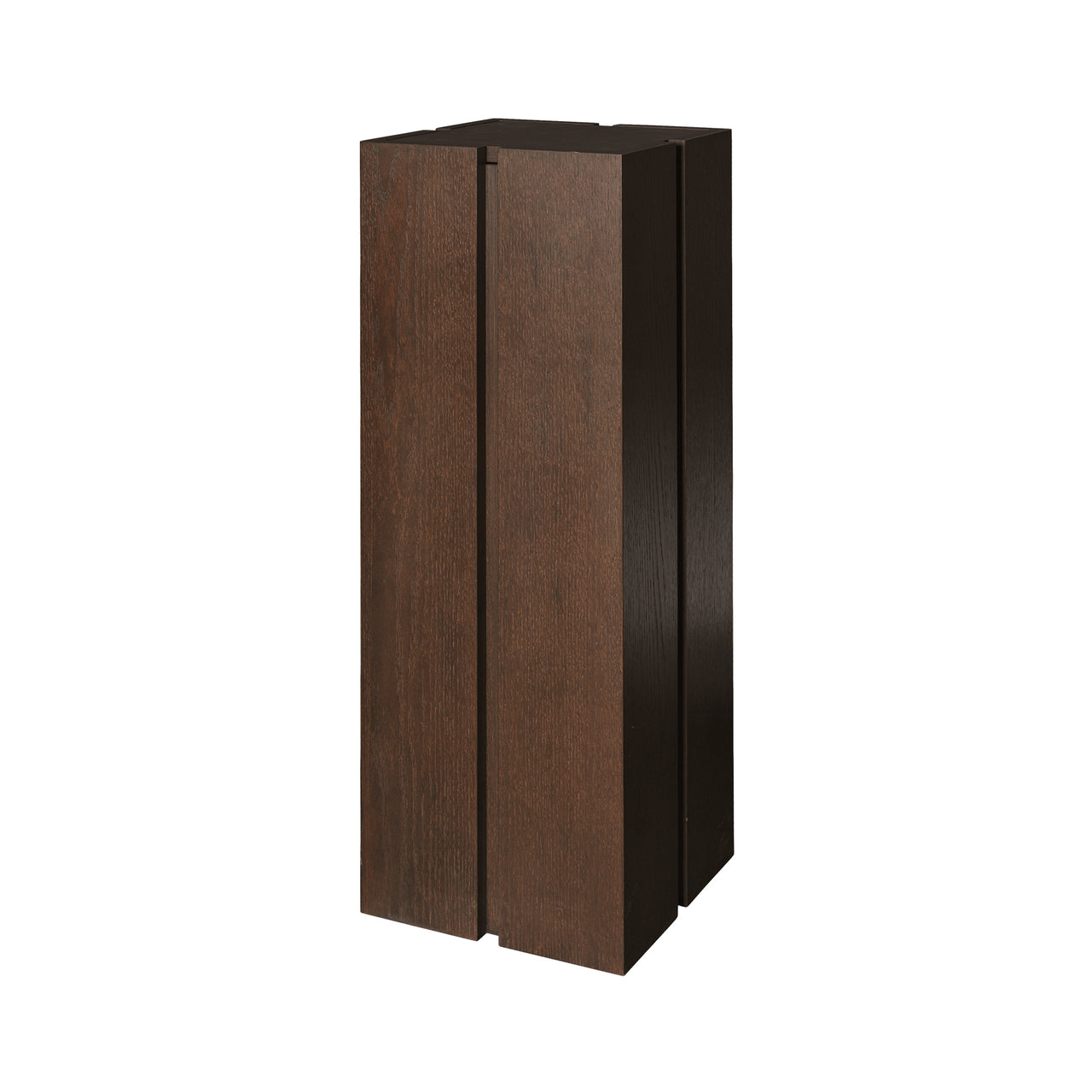Parcel Pedestal: High + Dark Stained Oak