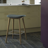 Fiber Bar + Counter Stool: Wood Base + Upholstered