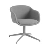 Fiber Conference Armchair: Swivel Base + Recycled Shell + Grey + Remix 133