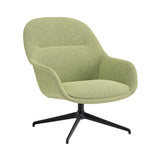 Fiber Lounge Armchair: Swivel Base - Upholstered + Black