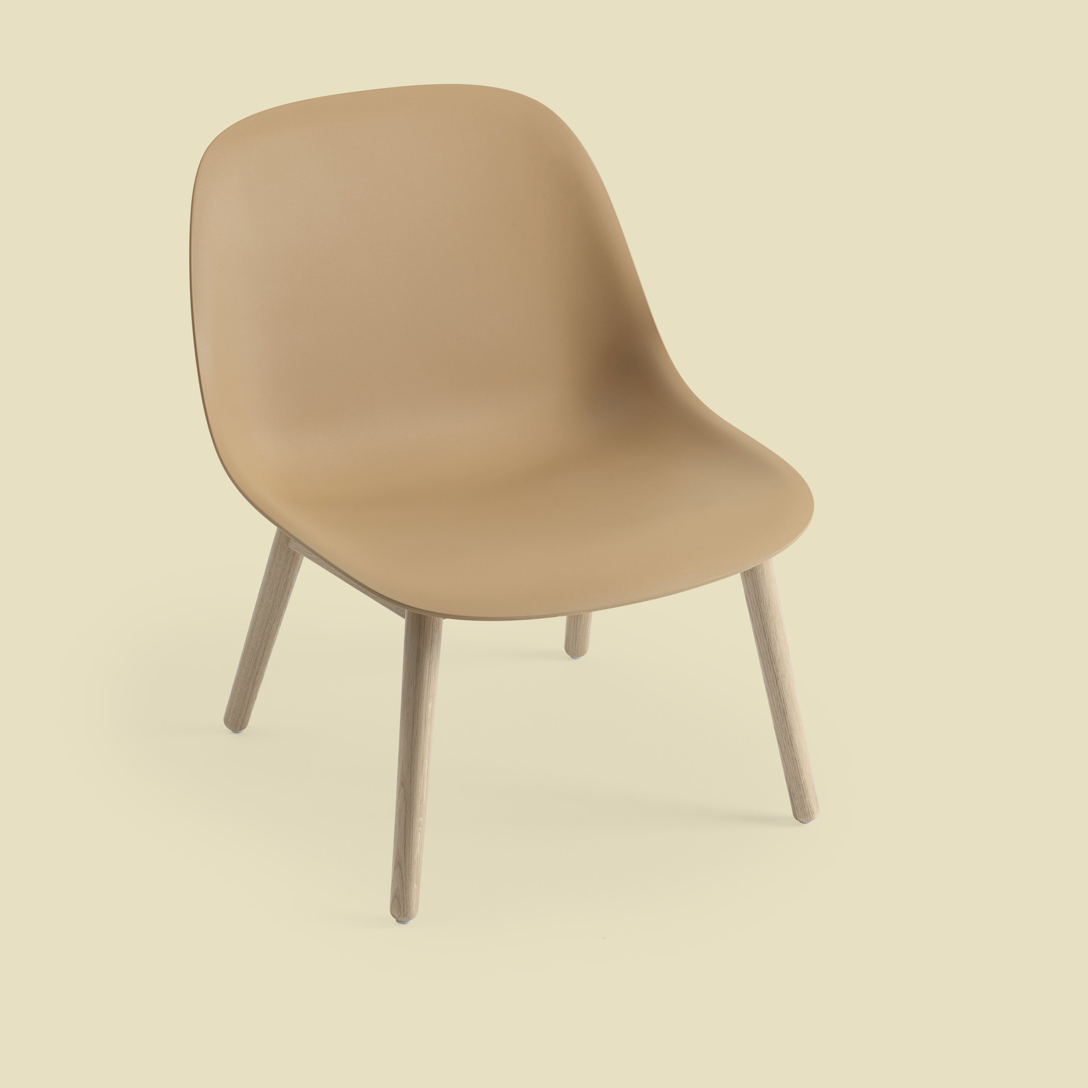 Fiber Lounge Chair: Wood Base