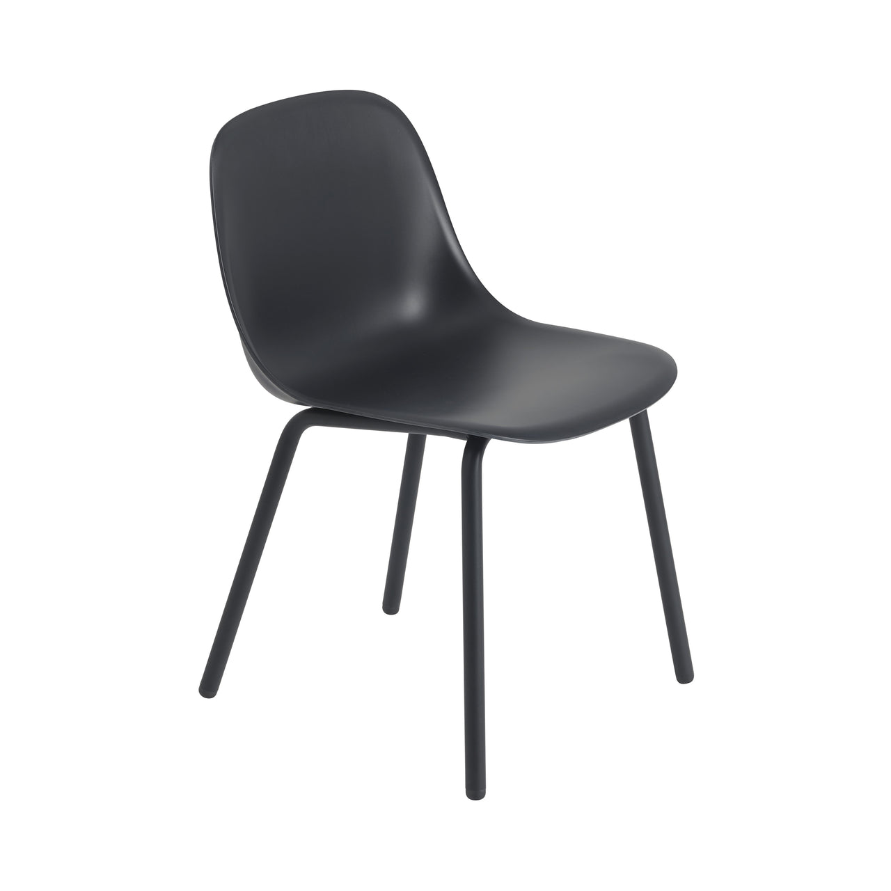 Fiber Outdoor Side Chair: Anthracite Black