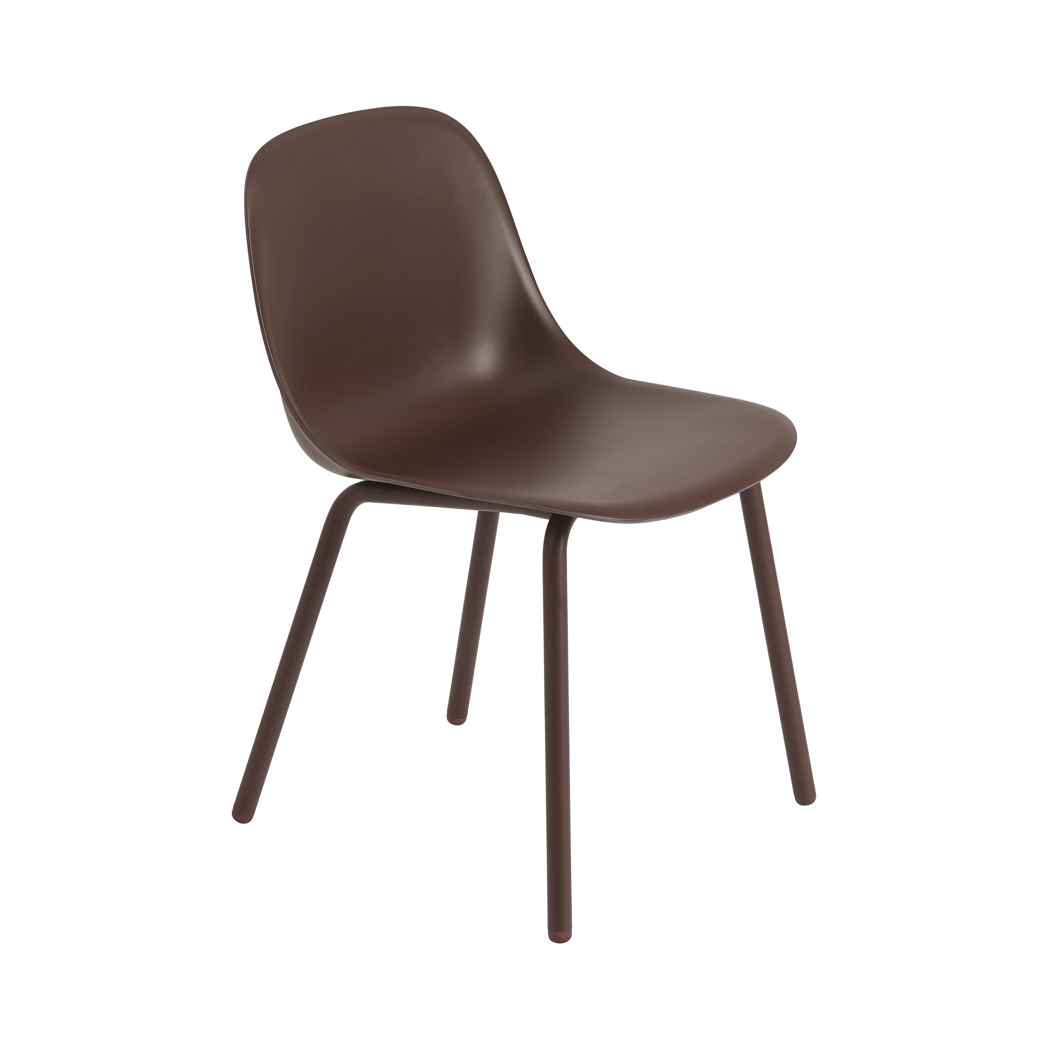 Fiber Outdoor Side Chair: Brown Red