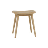 Fiber Stool: Wood Base + Upholstered + Oak
