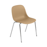 Fiber Side Chair: A-Base with Glides + Ochre