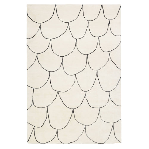 Fish Platinum Rug: Large + White
