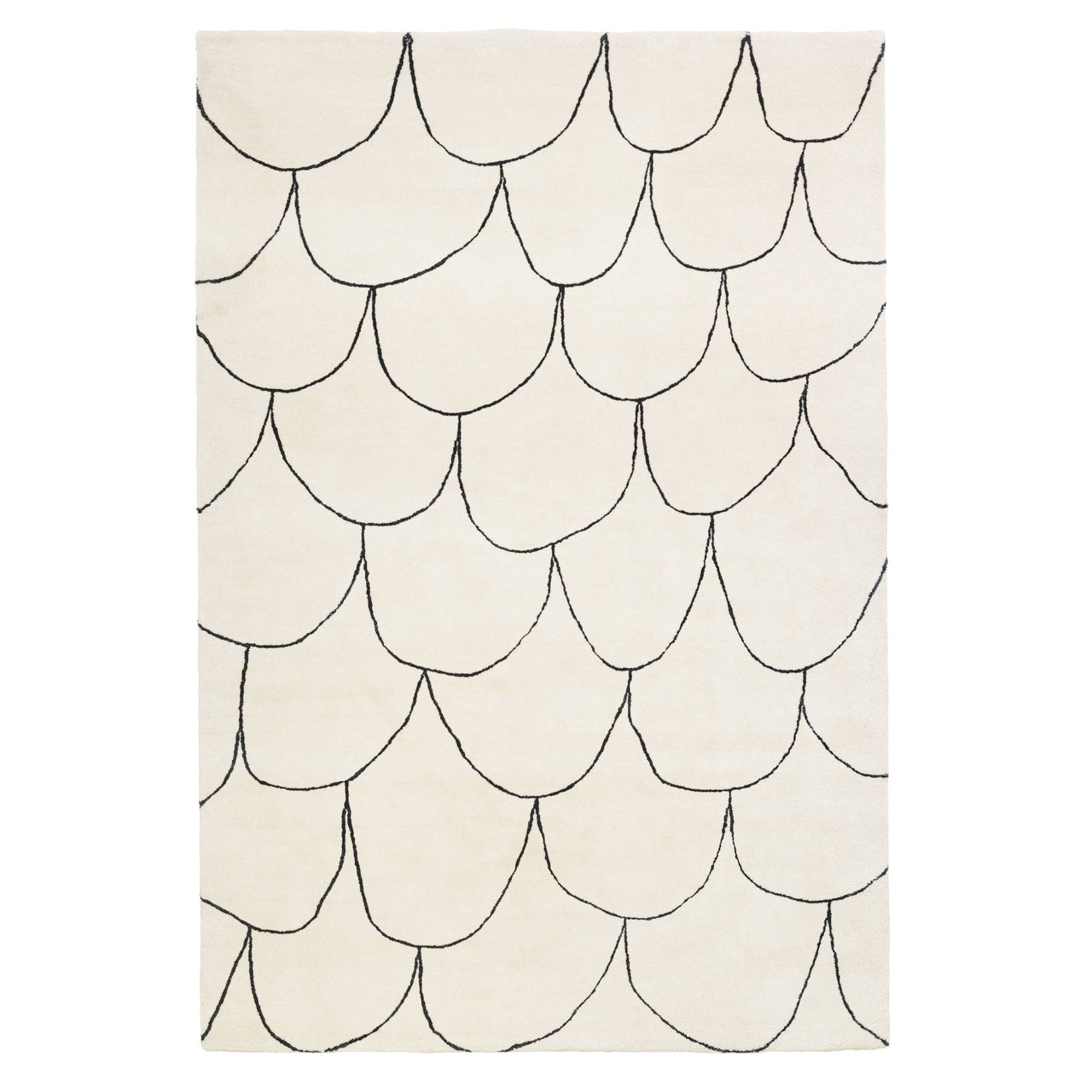 Fish Platinum Rug: Large + White
