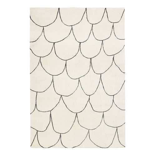 Fish Platinum Rug: Medium + White