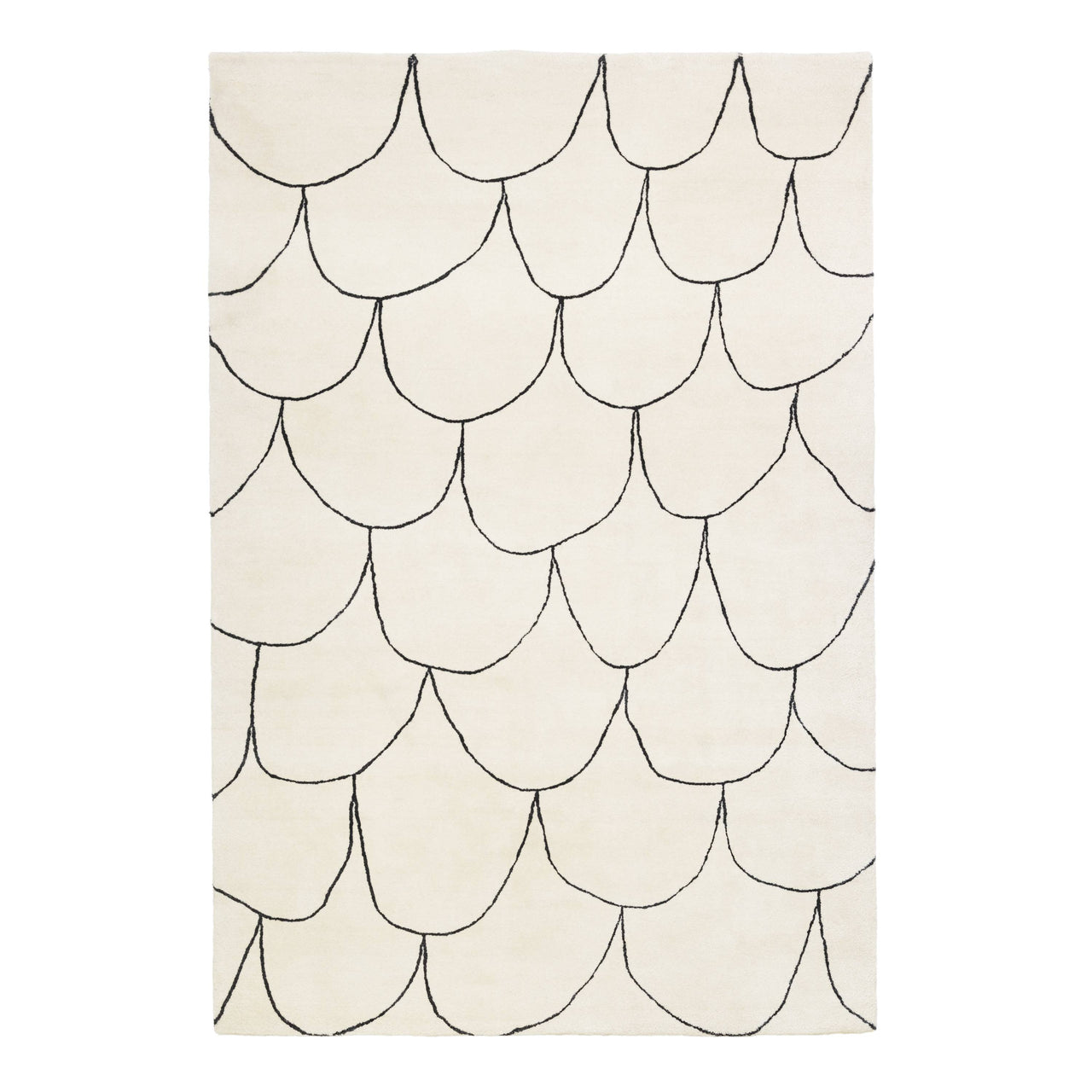 Fish Platinum Rug: Medium + White