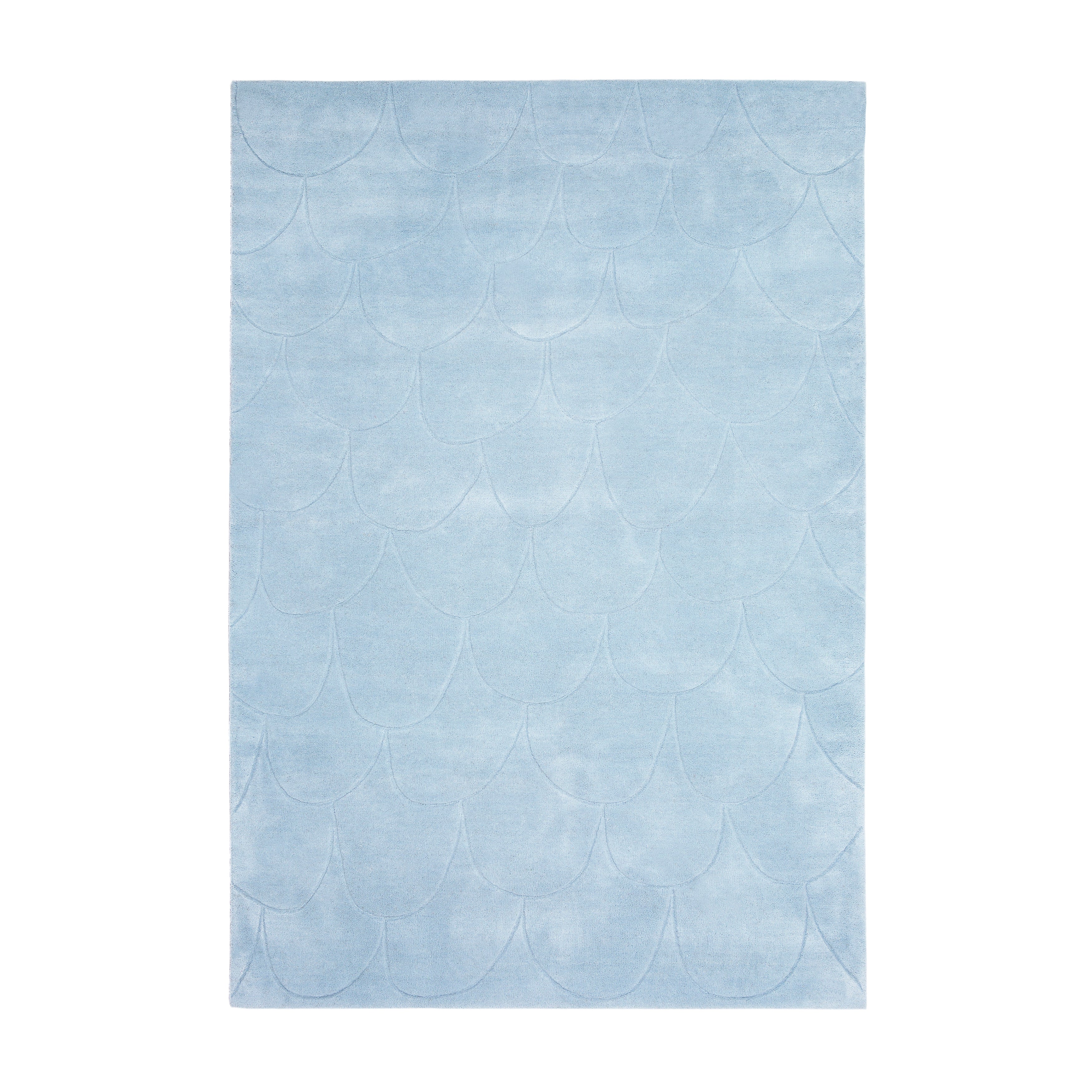 Fish Hand Tufted Rug: Small + Sky Blue