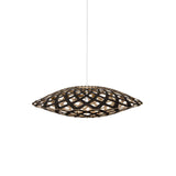 Flax Pendant Light: Medium + Black + Bamboo