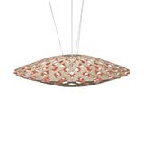 Flax Pendant Light: Large + Bamboo + Red