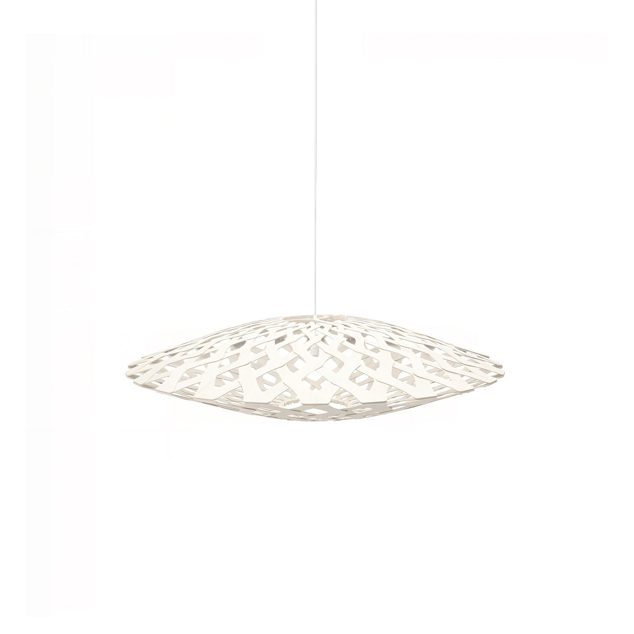 Flax Pendant Light: Small + White