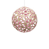 Floral Pendant Light: Extra Large + Bamboo + Pink