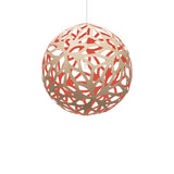 Floral Pendant Light: Extra Large + Bamboo + Red