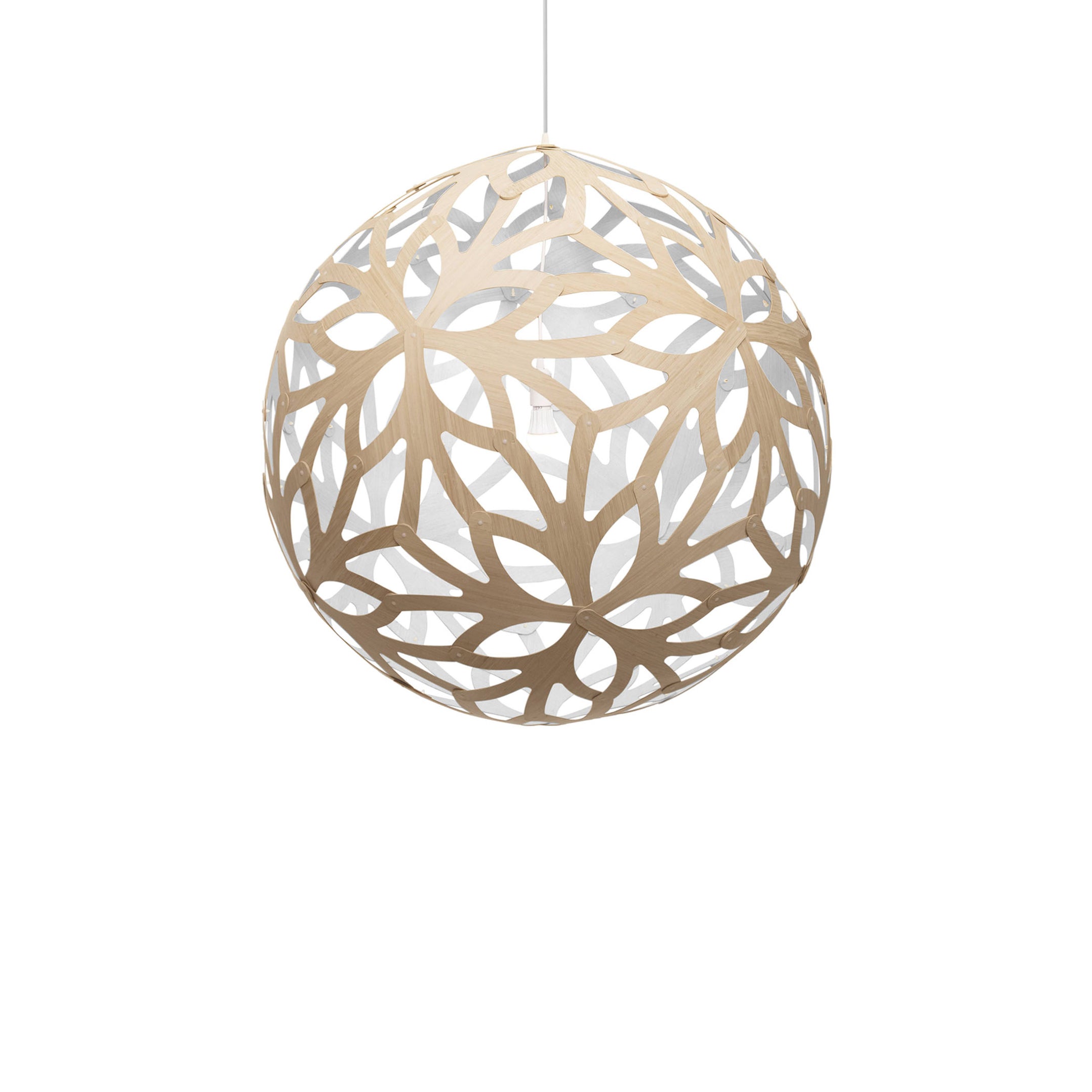 Floral Pendant Light: Extra Large + Bamboo + White