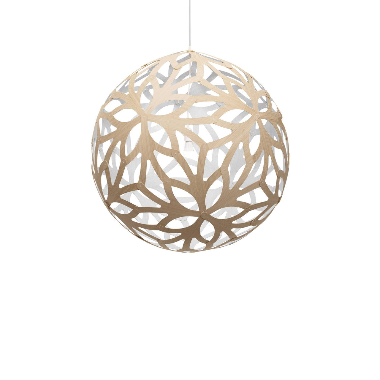 Floral Pendant Light: Extra Large + Bamboo + White