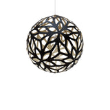 Floral Pendant Light: Extra Large + Black + Bamboo
