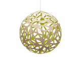 Floral Pendant Light: Extra Large + Bamboo + Lime