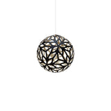 Floral Pendant Light: Extra Small + Black + Bamboo