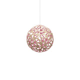 Floral Pendant Light: Extra Small + Bamboo + Pink
