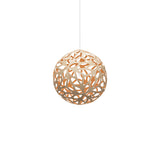 Floral Pendant Light: Extra Small + Bamboo + Orange