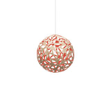 Floral Pendant Light: Extra Small + Bamboo + Red