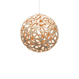 Floral Pendant Light: Large + Bamboo + Orange