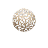 Floral Pendant Light: Large + Bamboo + White