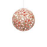 Floral Pendant Light: Large + Bamboo + Red