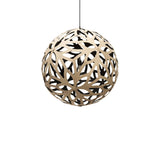 Floral Pendant Light: Large + Bamboo + Black