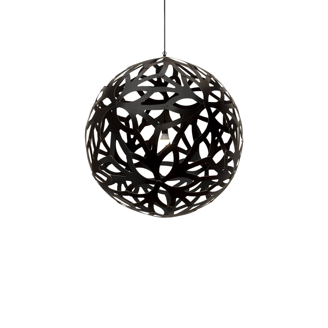 Floral Pendant Light: Large + Black