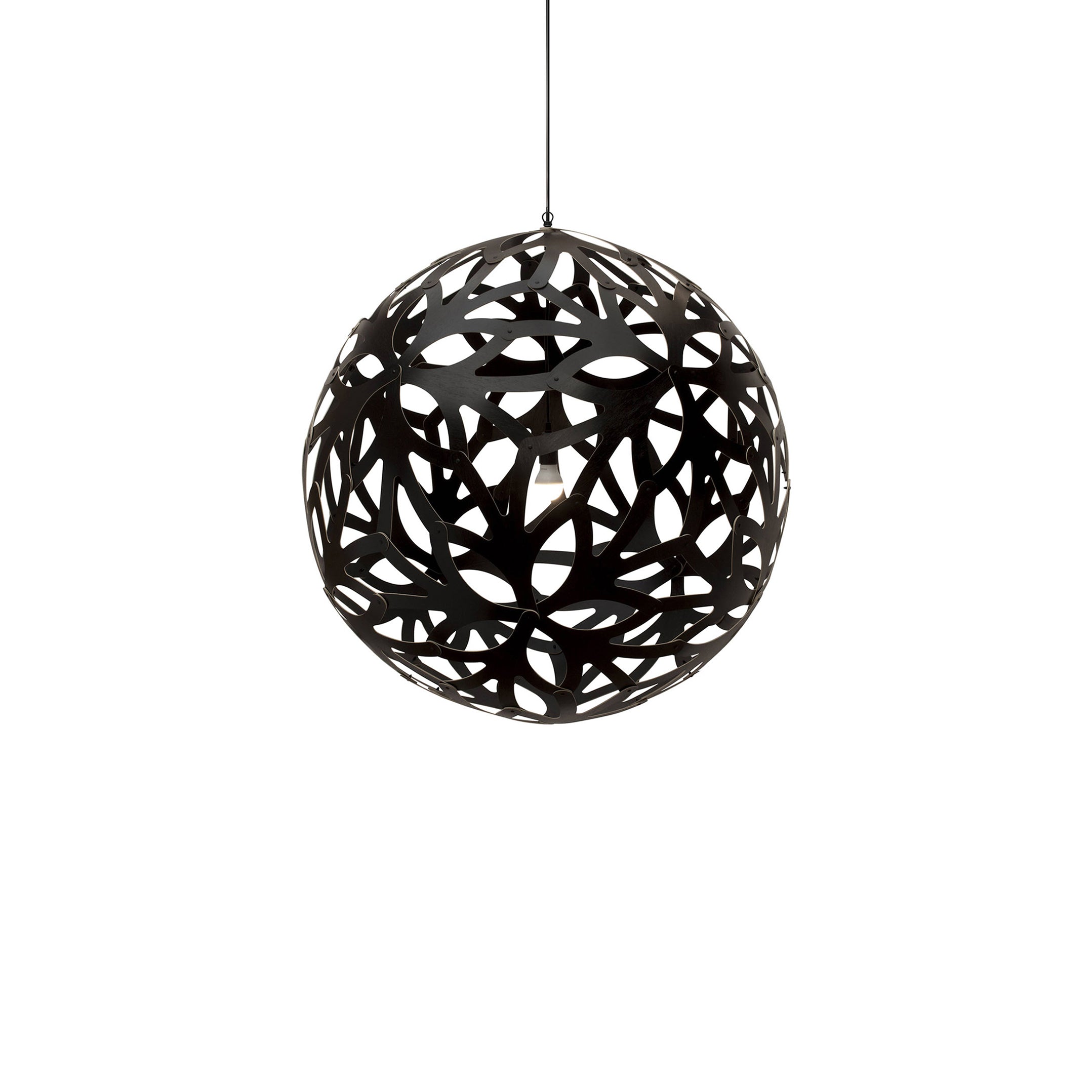 Floral Pendant Light: Medium + Black