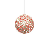 Floral Pendant Light: Small + Bamboo + Red