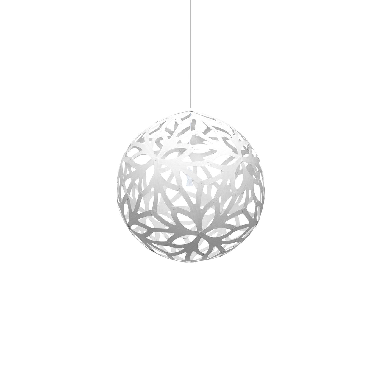 Floral Pendant Light: Small + White
