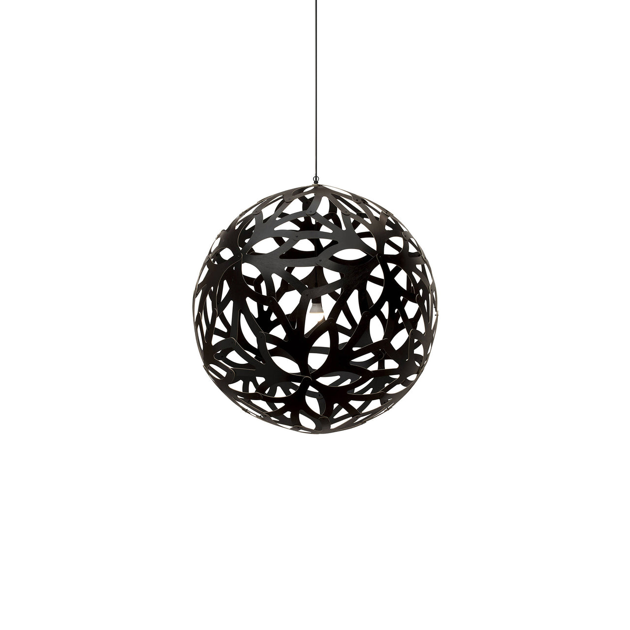 Floral Pendant Light: Small + Black