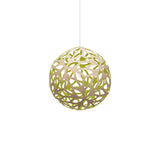 Floral Pendant Light: Small + Bamboo + Lime