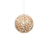 Floral Pendant Light: Small + Bamboo + Orange