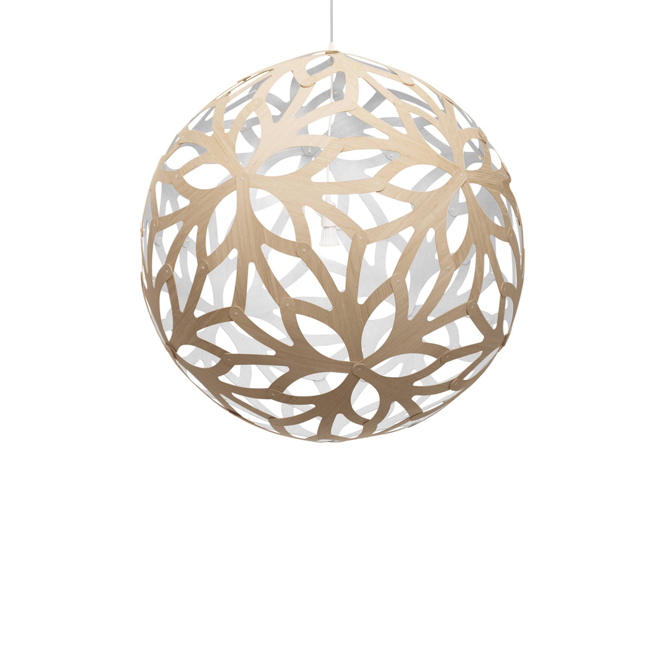 Floral Pendant Light: XX Large + Bamboo + White + White