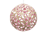 Floral Pendant Light: XX Large + Bamboo + Pink + White