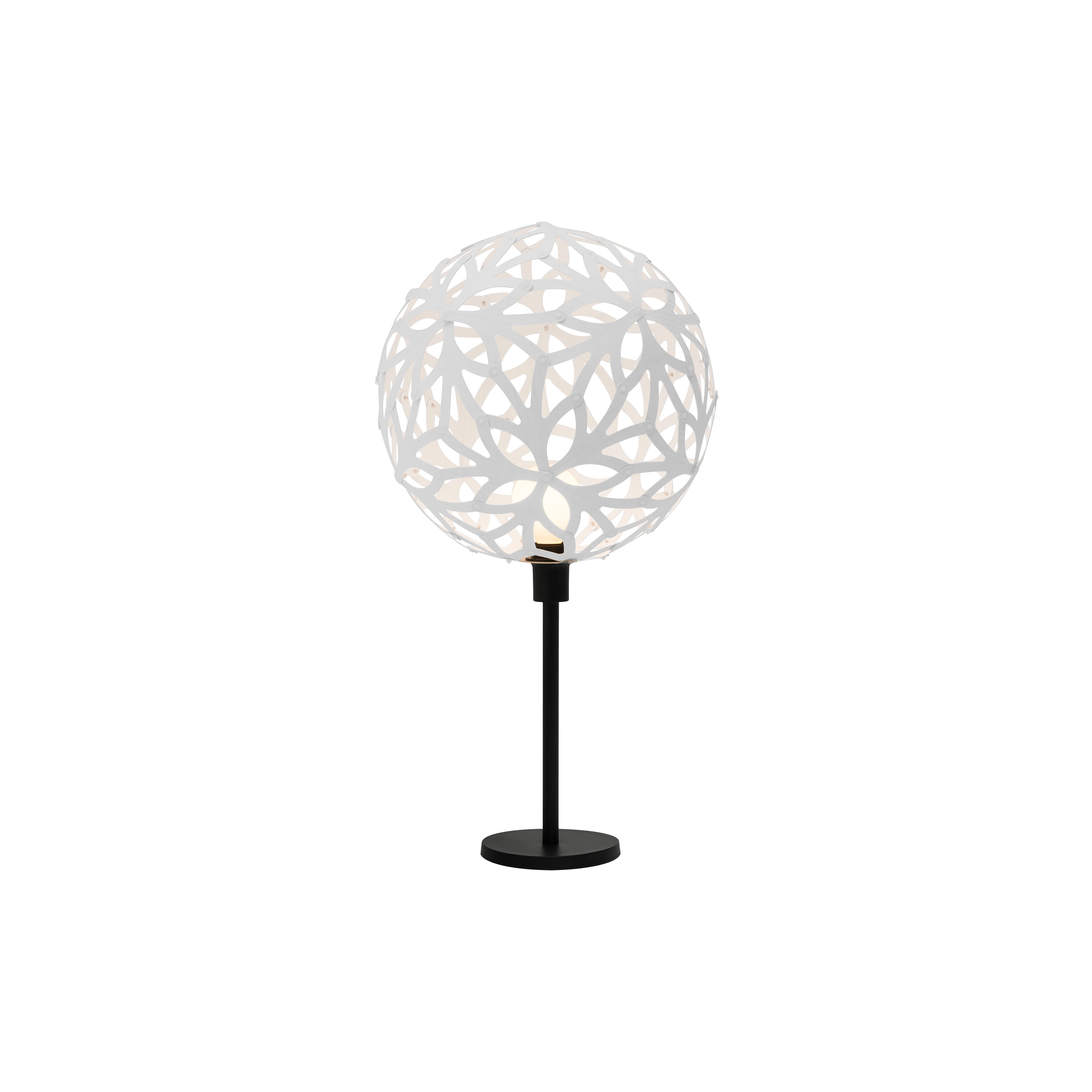 Floral Table Lamp: White