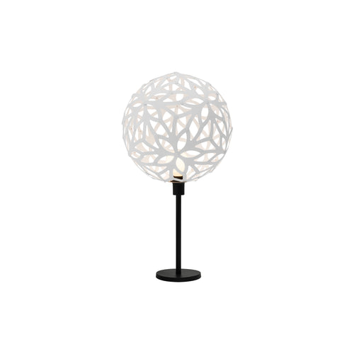 Floral Table Lamp: White