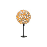 Floral Table Lamp: Bamboo + Orange
