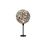 Floral Table Lamp: Bamboo + Black