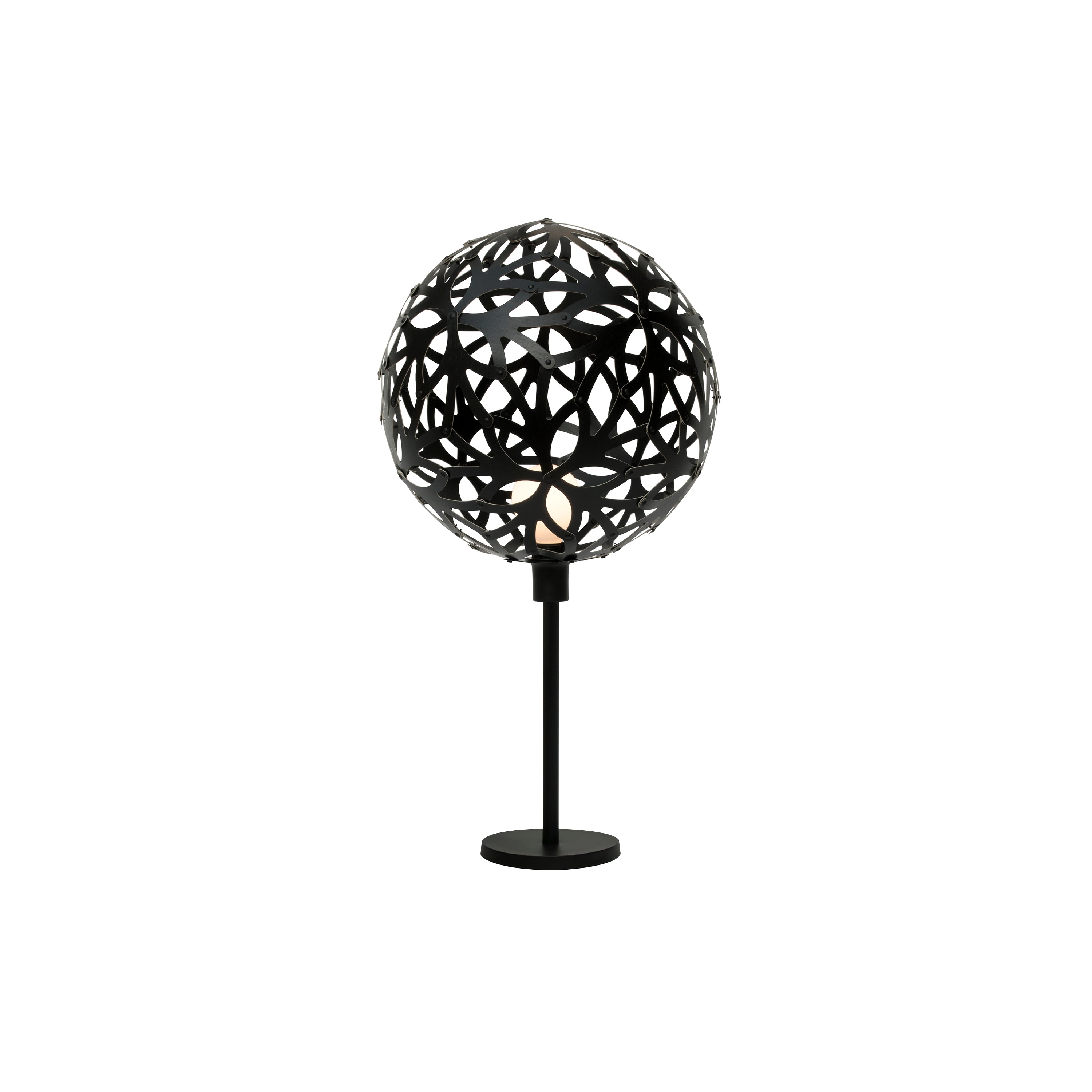 Floral Table Lamp: Black