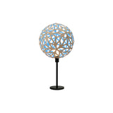 Floral Table Lamp: Bamboo + Blue